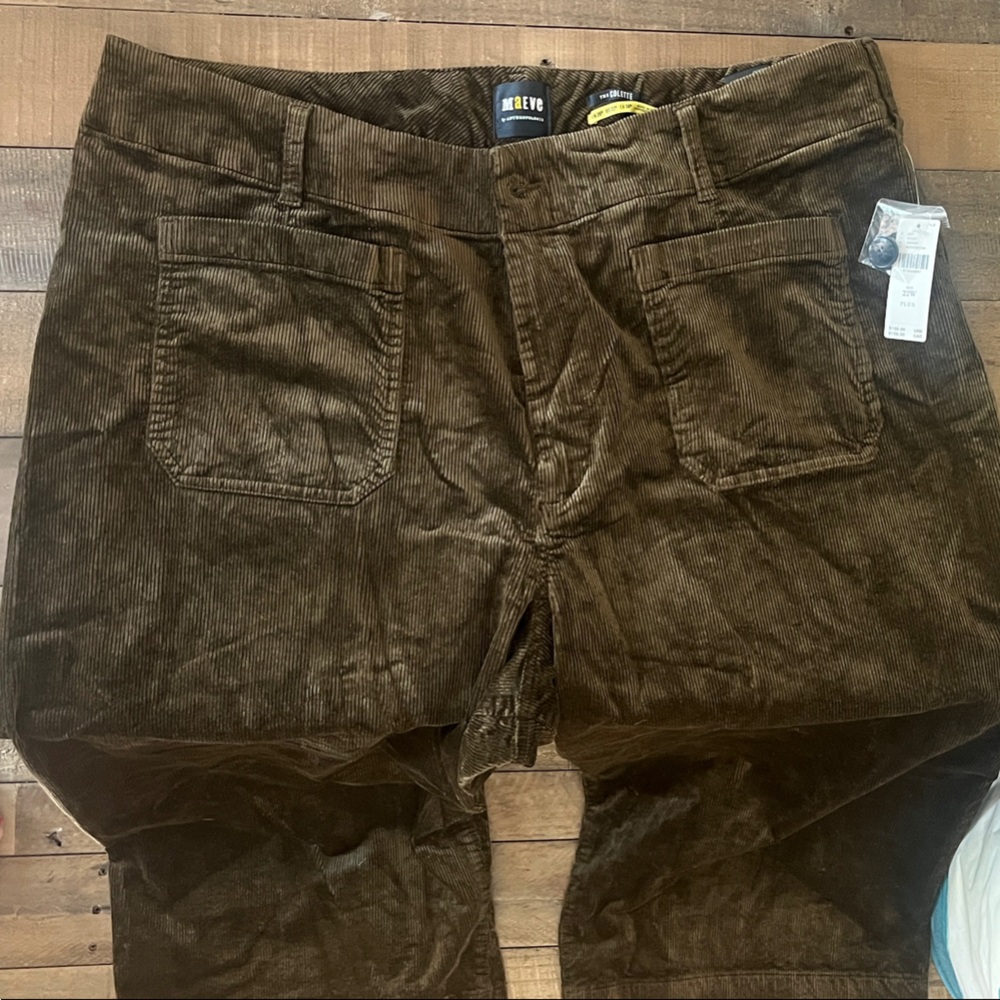 Maeve Brown Corduroy Cropped Pants